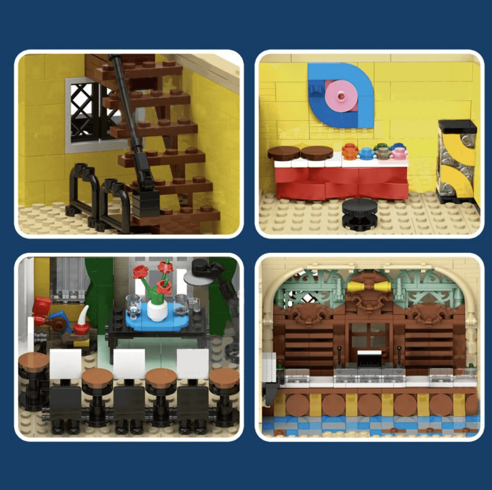 Brick MOC Corner Post Office | 4031pcs - Brick Car Merchant