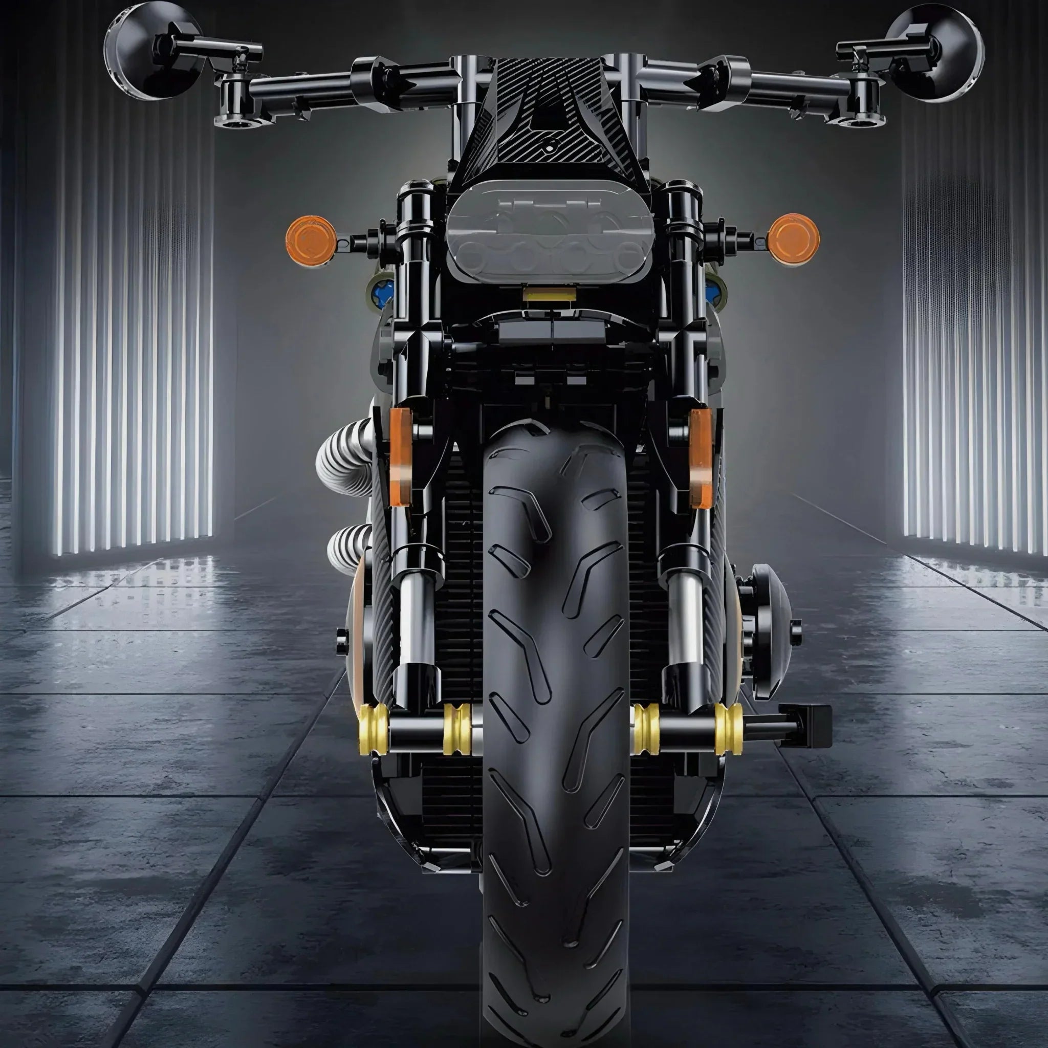 LEGO MOC Custom V-Twin Chopper | 634pcs - Brick Car Merchant