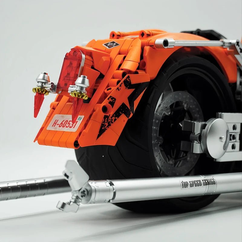 LEGO MOC Custom V-Twin Street Bagger | 2392pcs - Brick Car Merchant