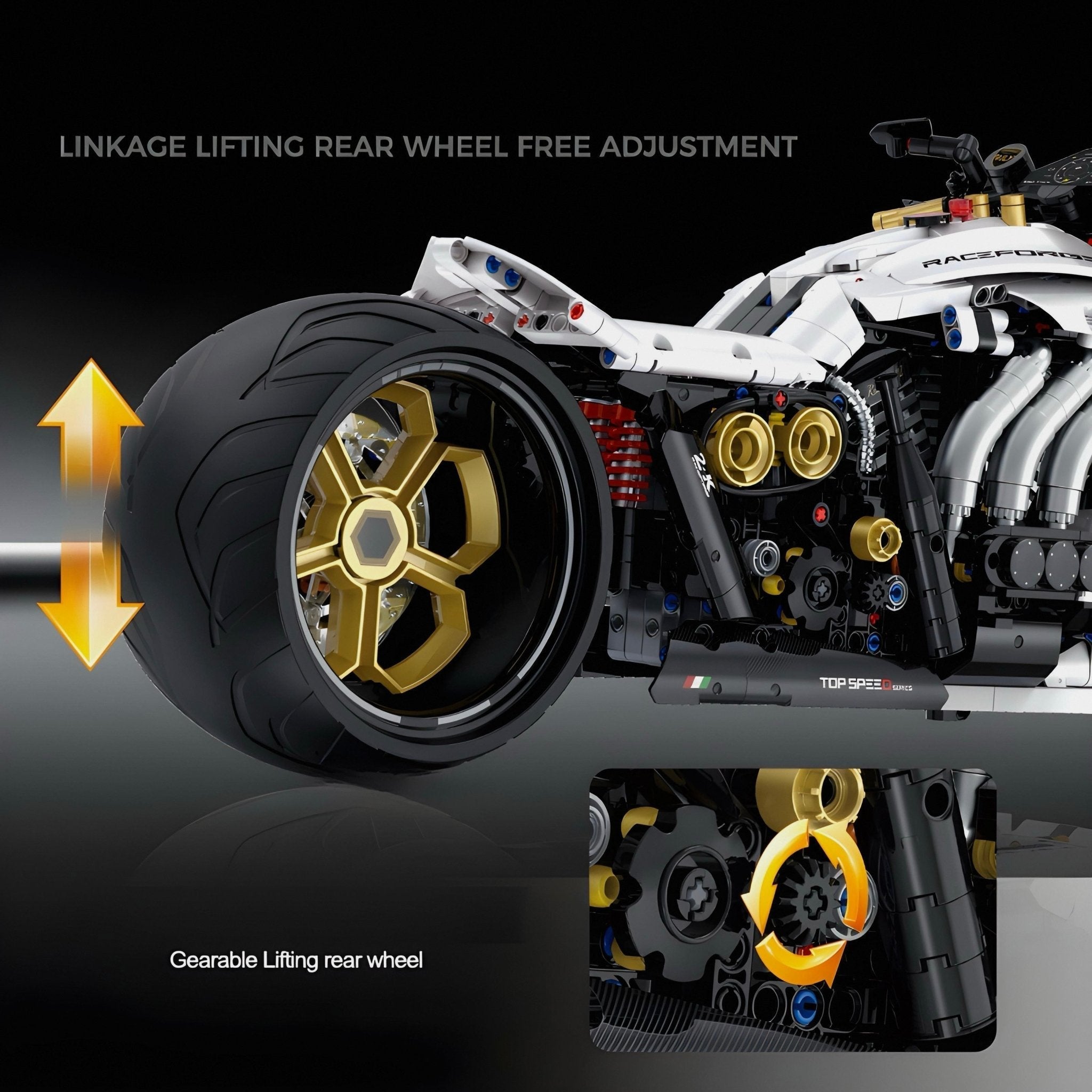 LEGO MOC Cyberpunk Custom Chopper | 2004pcs - Brick Car Merchant