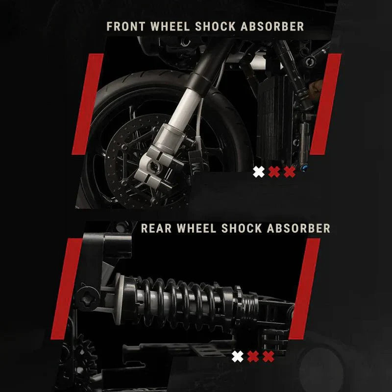 LEGO MOC Stealth Shadow Street Bike | 1980pcs - Brick Car Merchant