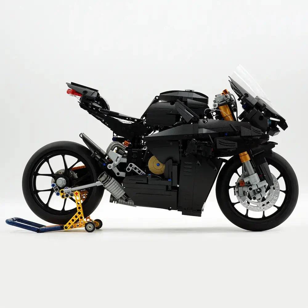 LEGO MOC High-Performance Superbike Concept – Black | 2129pcs - Brick Car Merchant