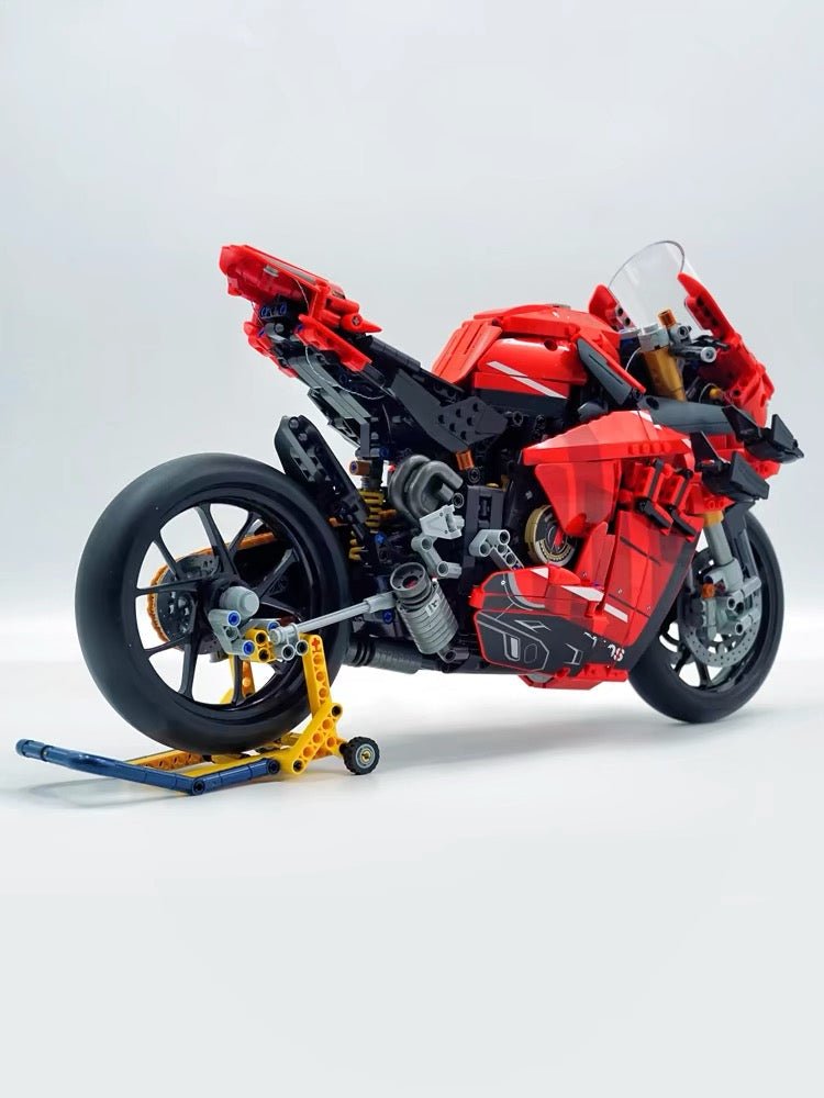 LEGO MOC High-Performance Superbike Concept – Red | 2129pcs - Brick Car Merchant