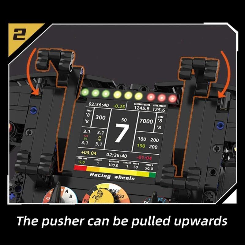 LEGO MOC 1:1 Formula Racing Steering Wheel | 849pcs - Brick Car Merchant