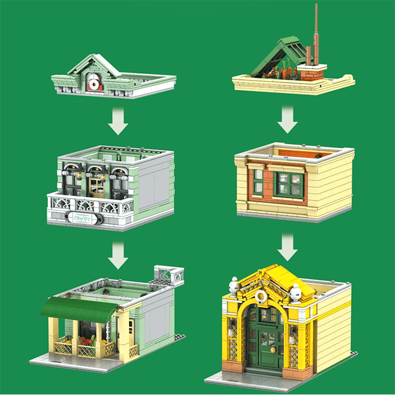 Brick MOC French Restaurant | 3095pcs - Brick Car Merchant