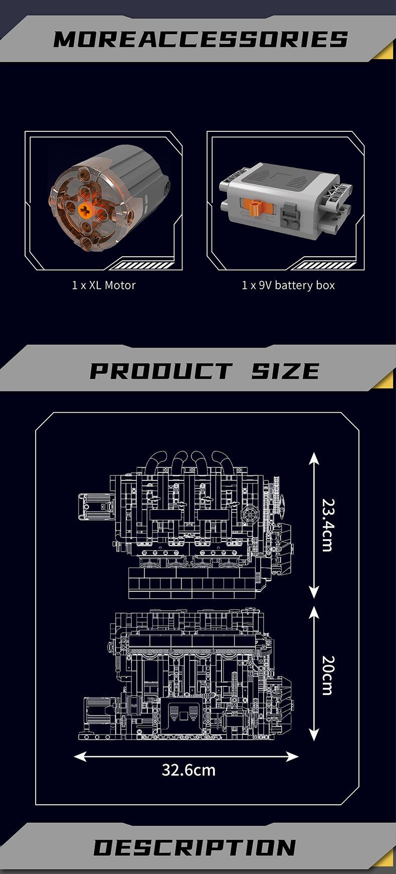 LEGO MOC Functional Inline 4-Cylinder L4 Gasoline | 1787pcs - Brick Car Merchant