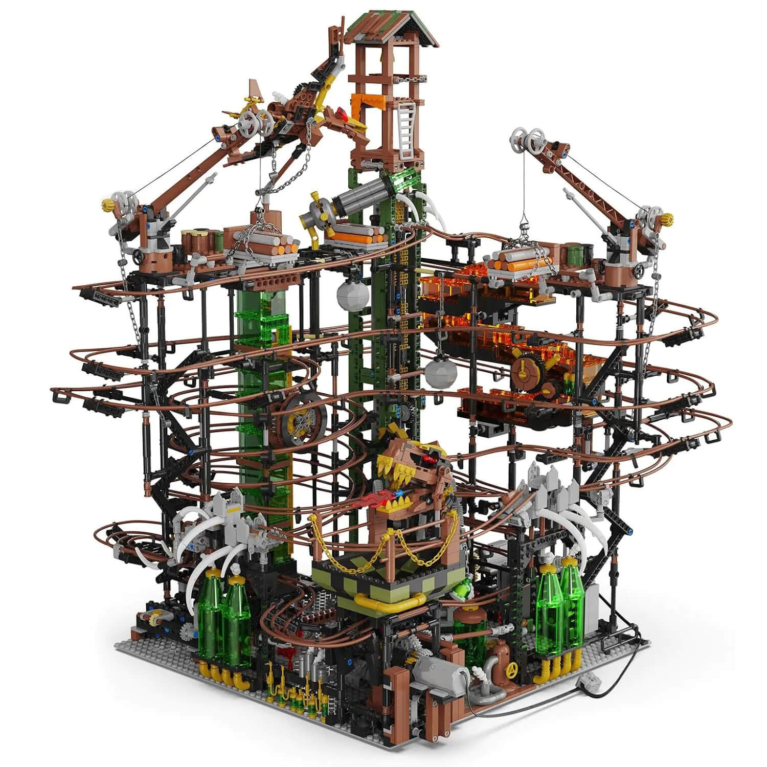 Brick MOC Grand Steampunk Marble Run | 5390pcs - Brick Car Merchant