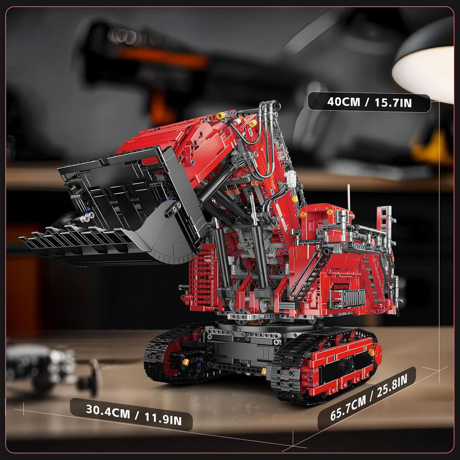 LEGO MOC Heavy-Duty RC Excavator | 4766pcs - Brick Car Merchant