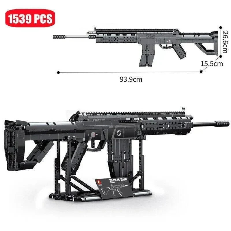 Brick MOC Heavy Duty SMG Combat | 1539pcs - Brick Car Merchant