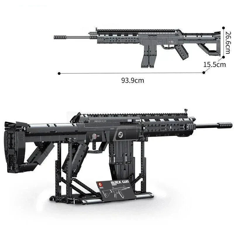 Brick MOC Heavy Duty SMG Combat | 1539pcs - Brick Car Merchant