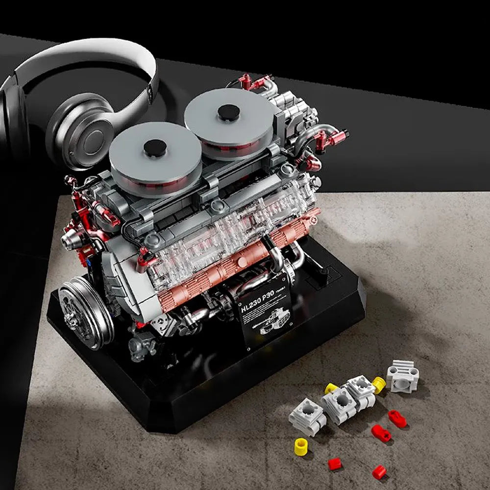 LEGO MOC German Tiger V8 Tank Engine | 1236pcs - Brick Car Merchant