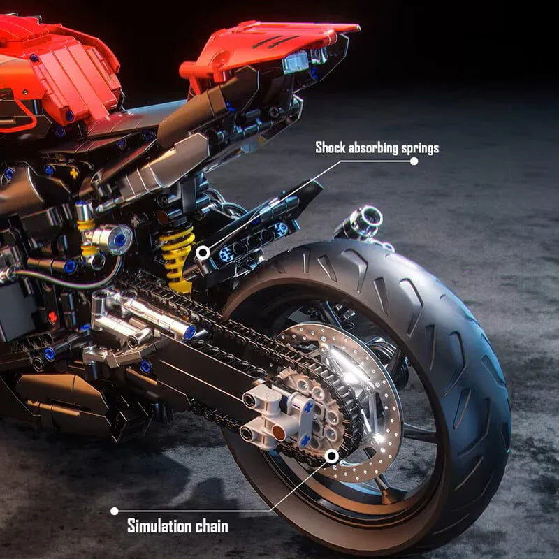 LEGO MOC Italian V4 Racing Bike | 2024pcs - Brick Car Merchant