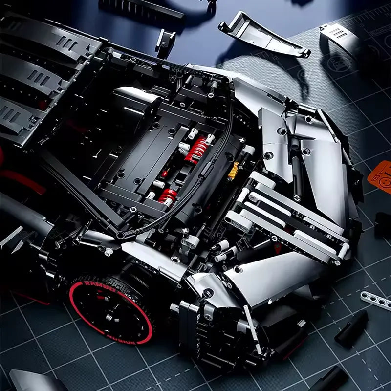 LEGO MOC Veneno Lambo Competizione Gunmetal | 3711pcs - Brick Car Merchant