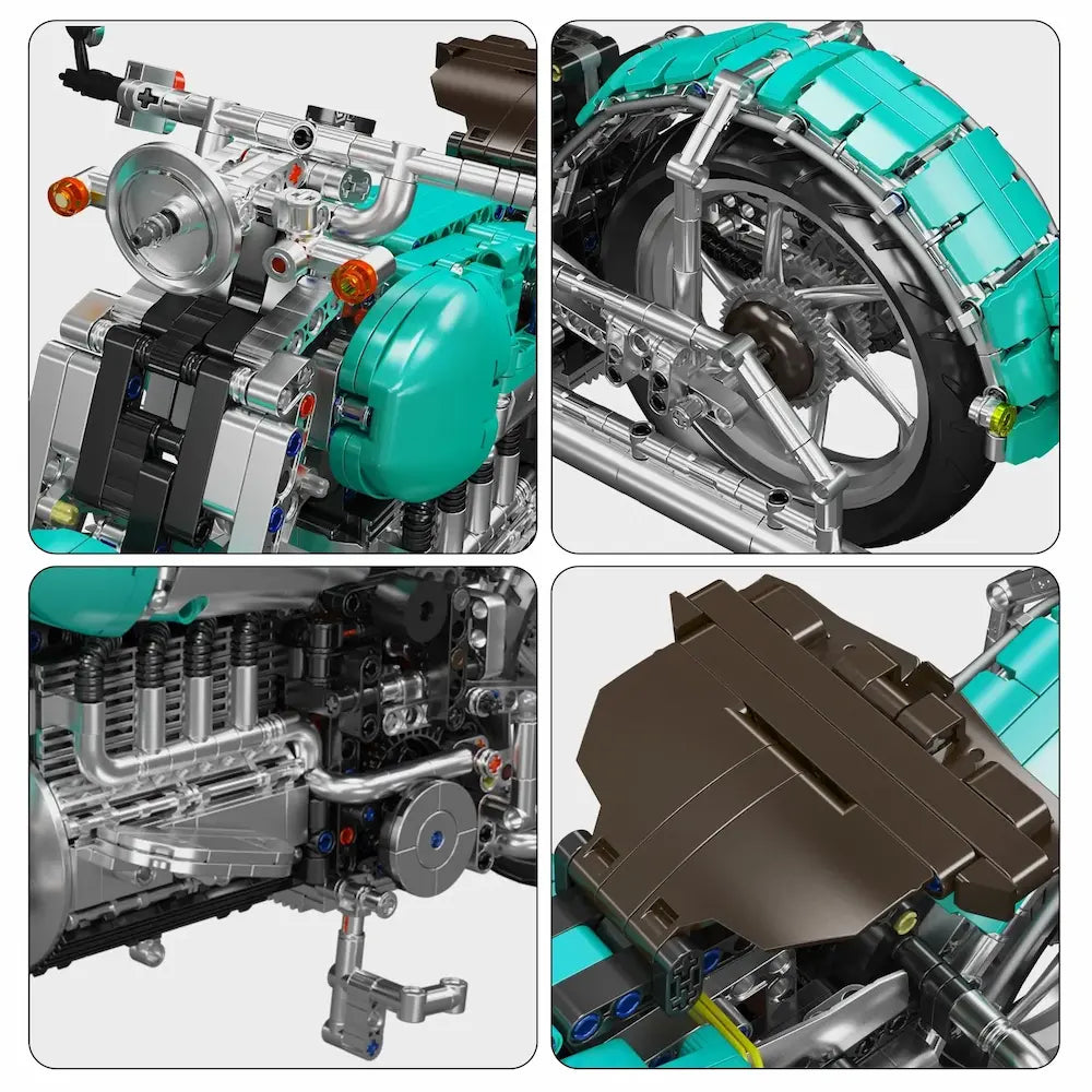 LEGO MOC American Cruiser Motorcycle | 1971pcs - Brick Car Merchant