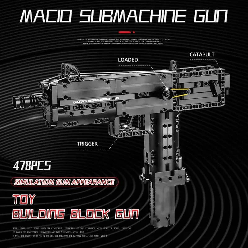 Brick MOC Ingram M10 Sub Machine | 796pcs - Brick Car Merchant