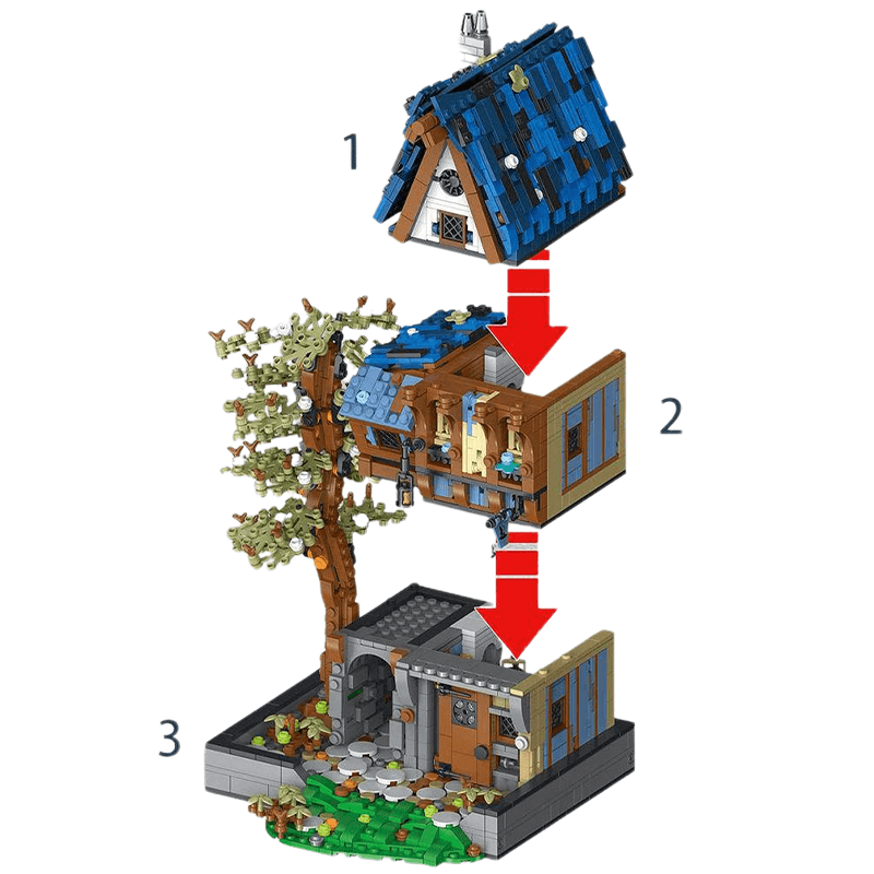Brick MOC Medieval Apothecary | 2094pcs - Brick Car Merchant