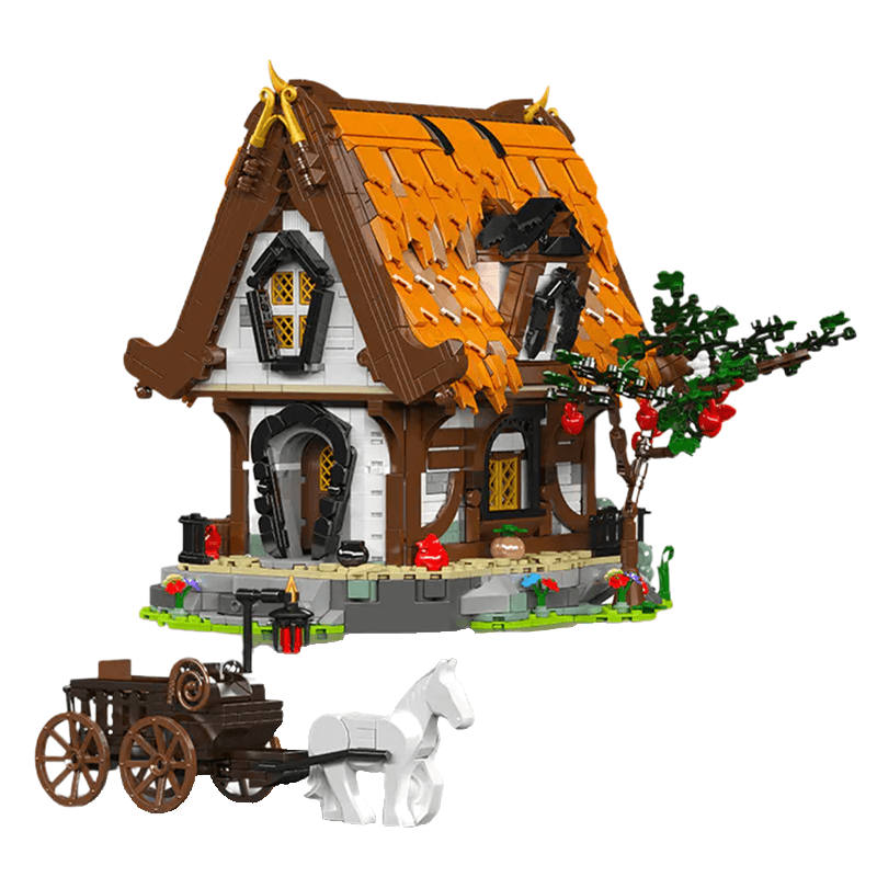 Brick MOC Medieval Wooden Cabin | 2191pcs - Brick Car Merchant