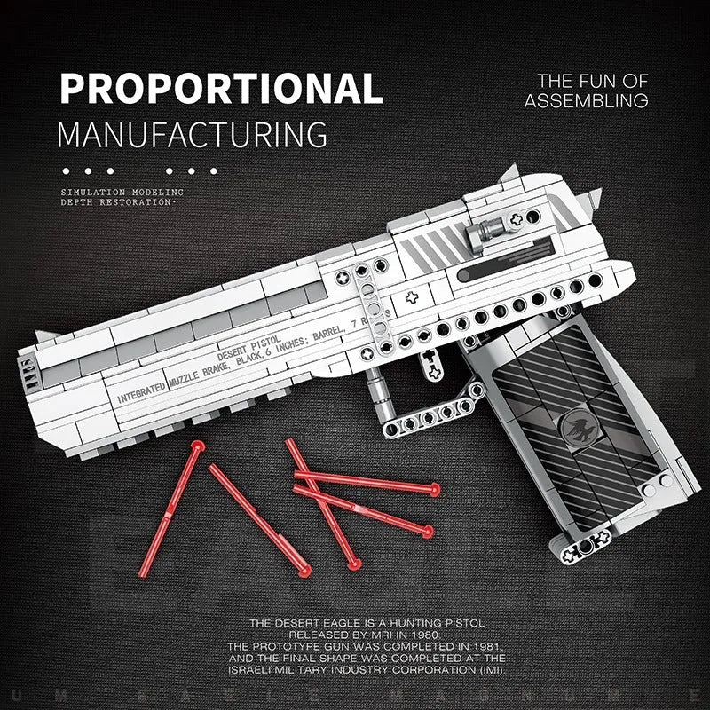 Brick MOC Military Desert Eagle | 408pcs - Brick Car Merchant
