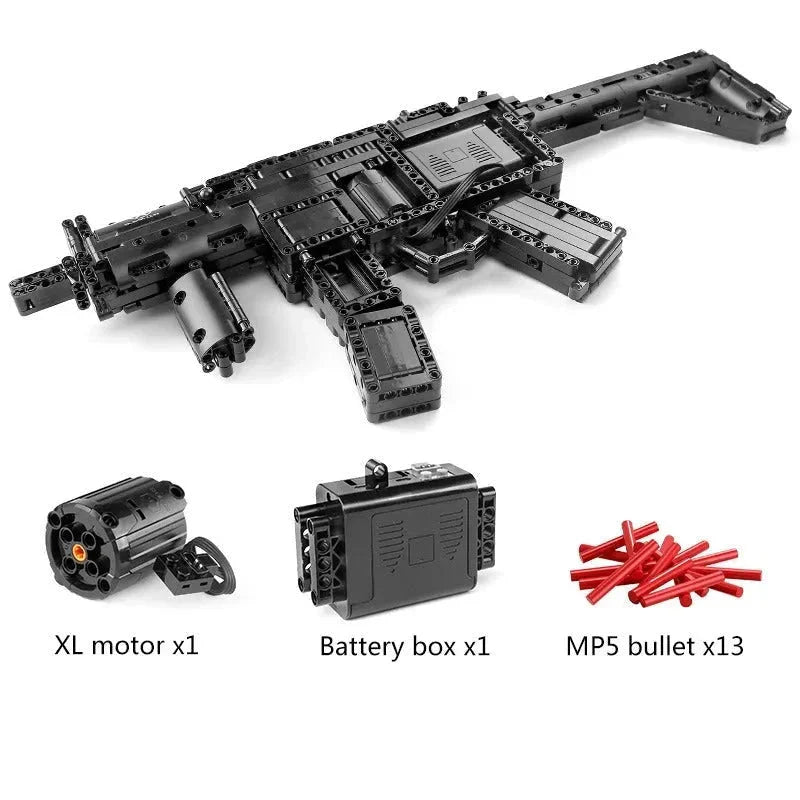 Brick MOC Military Motorized MP5 SMG | 796pcs - Brick Car Merchant