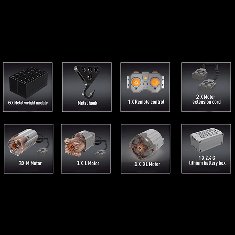 LEGO MOC RC Mobile Crane Truck | 4460pcs - Brick Car Merchant