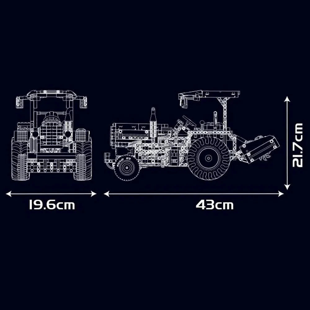 LEGO MOC Modern Farm Tractor | 1857pcs - Brick Car Merchant