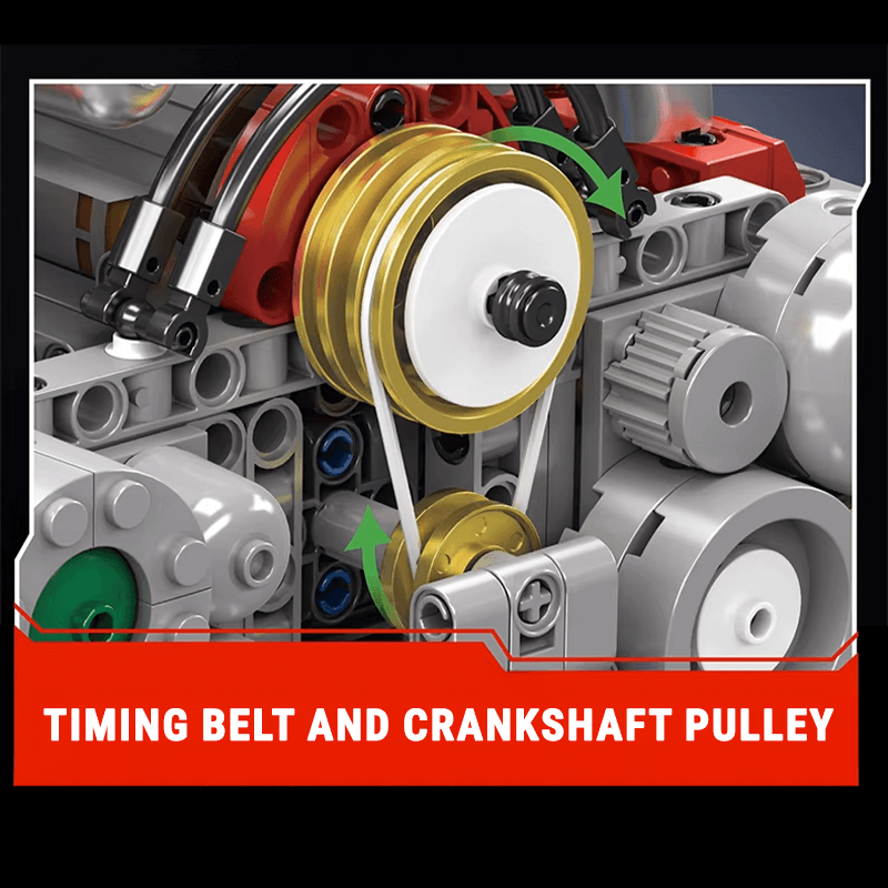 LEGO MOC Motorized Flat-6 Boxer Engine | 608pcs - Brick Car Merchant