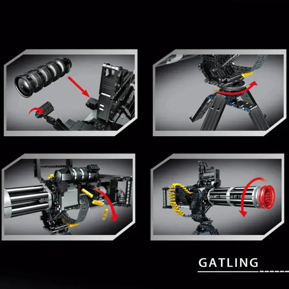 Brick MOC Motorized Gatling Heavy Machine | 1935pcs - Brick Car Merchant