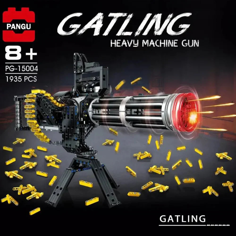 Brick MOC Motorized Gatling Heavy Machine | 1935pcs - Brick Car Merchant