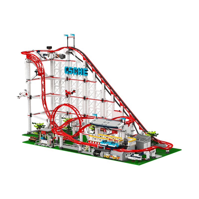 Brick MOC Motorized Looping Roller Coaster | 3646pcs - Brick Car Merchant
