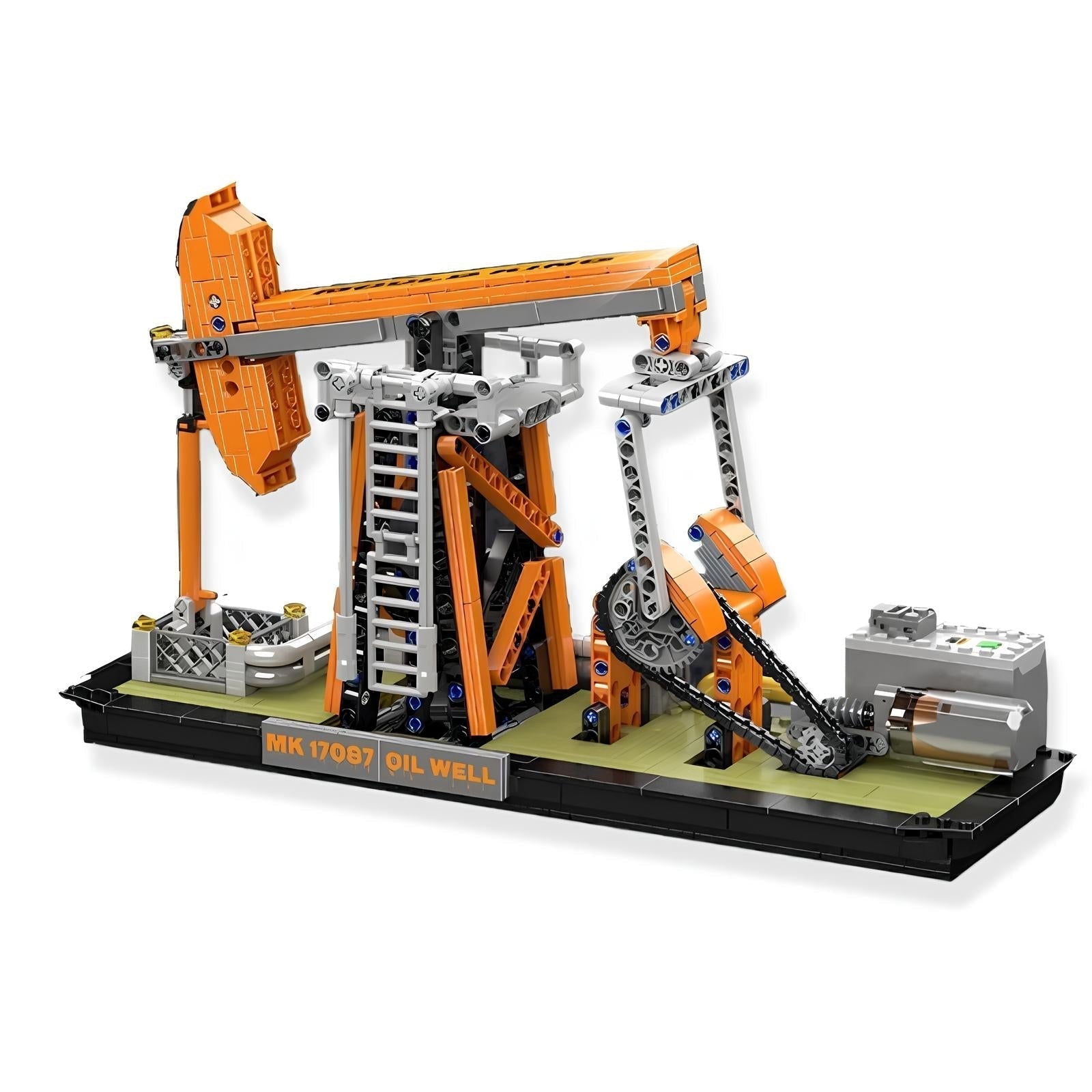 Brick MOC Motorized Oil Well Rig | 840pcs - Brick Car Merchant