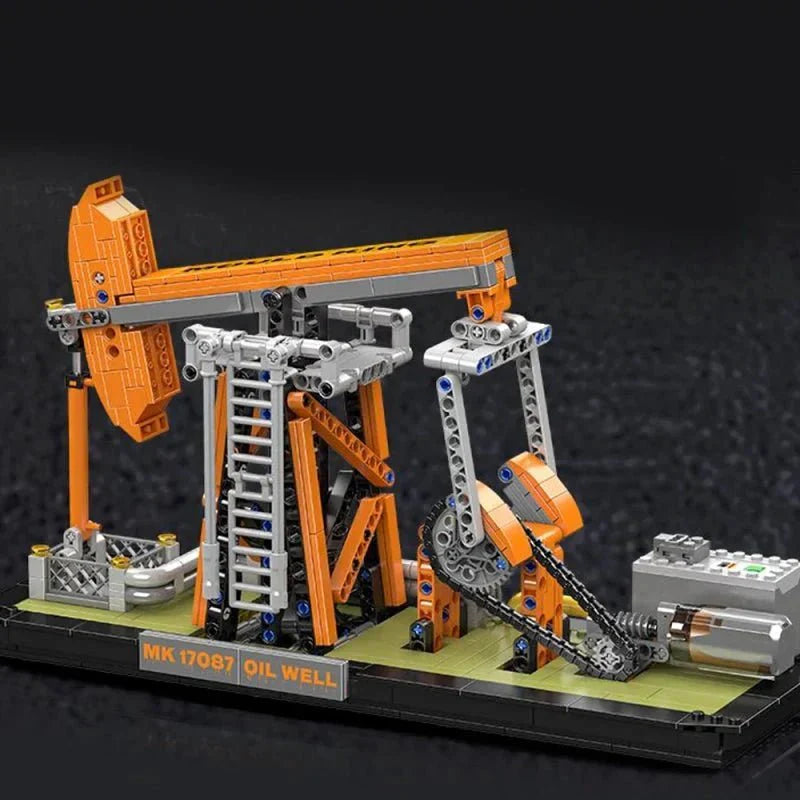 Brick MOC Motorized Oil Well Rig | 840pcs - Brick Car Merchant