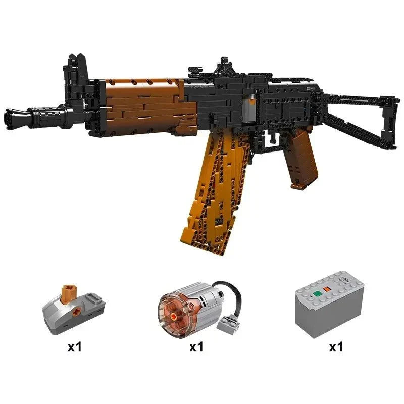 Brick MOC Motorized AK47 | 1418pcs - Brick Car Merchant