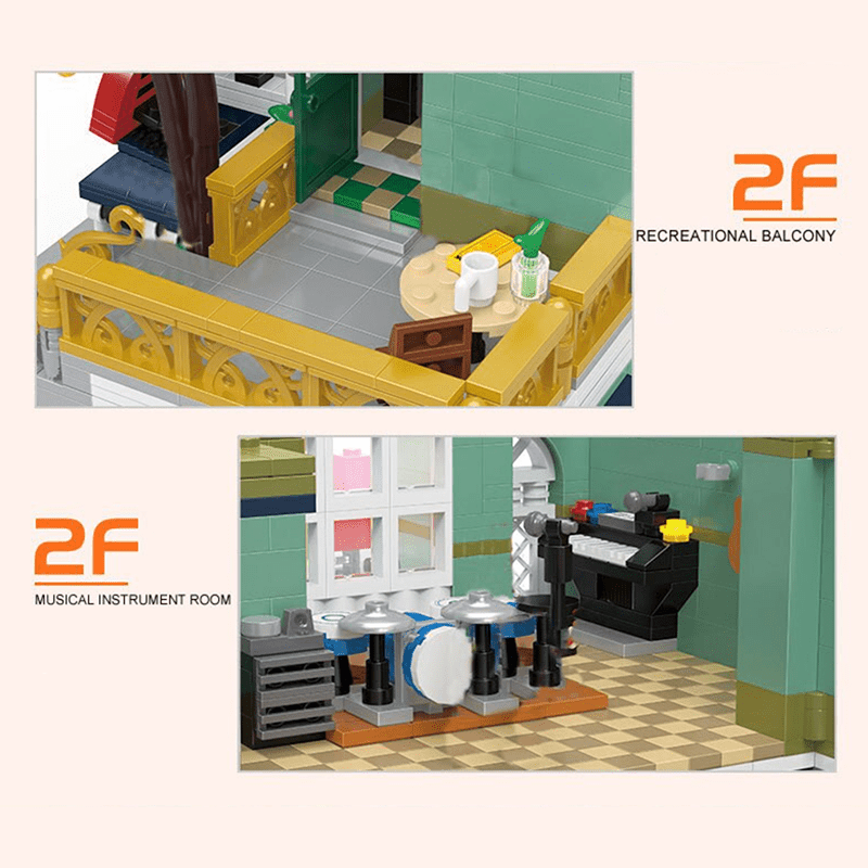 Brick MOC Music Store | 3004pcs - Brick Car Merchant