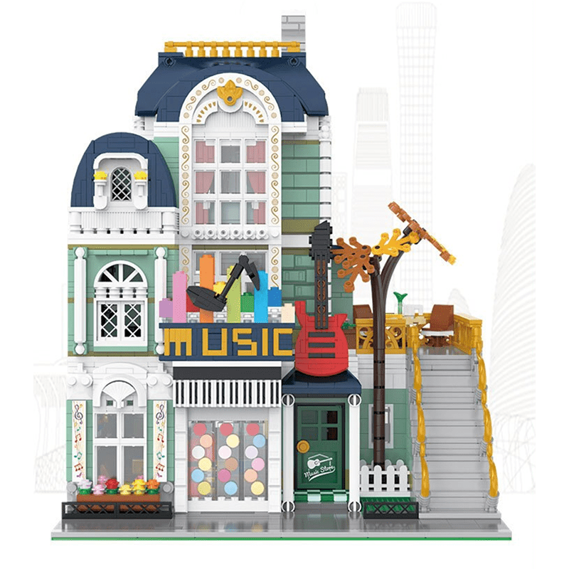 Brick MOC Music Store | 3004pcs - Brick Car Merchant