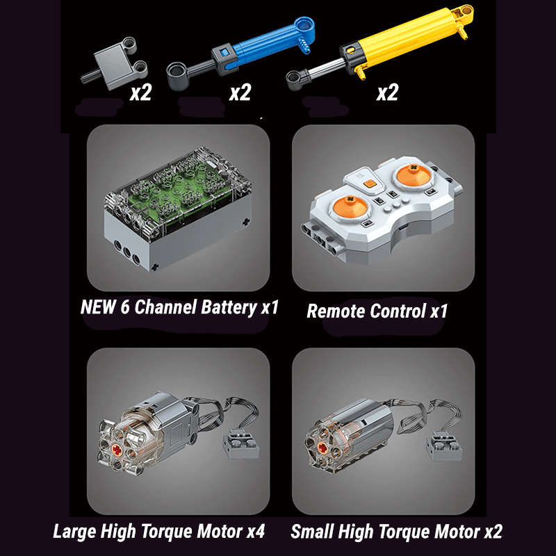 LEGO MOC RC Pneumatic Bulldozer | 3963pcs - Brick Car Merchant