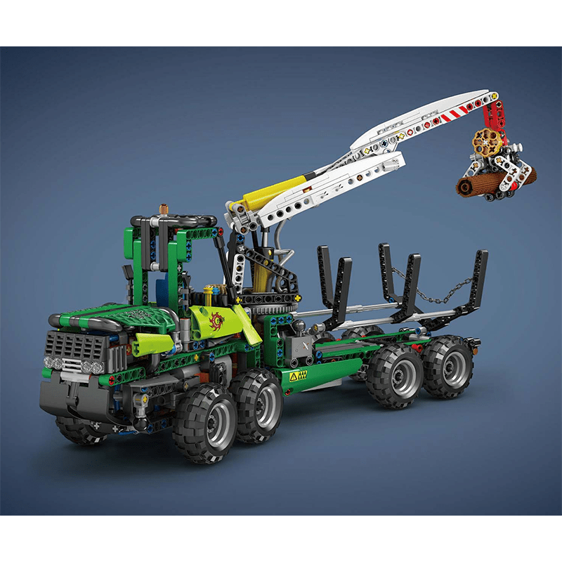LEGO MOC Pneumatic Forestry Harvester | 938pcs - Brick Car Merchant