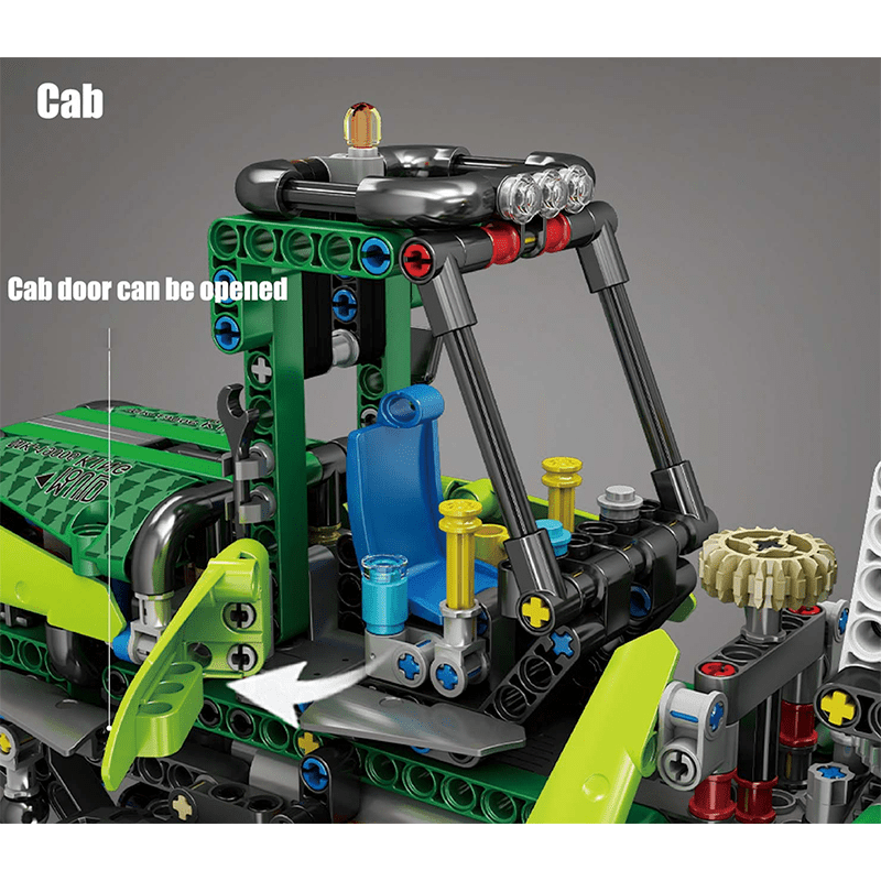 LEGO MOC Pneumatic Forestry Harvester | 938pcs - Brick Car Merchant