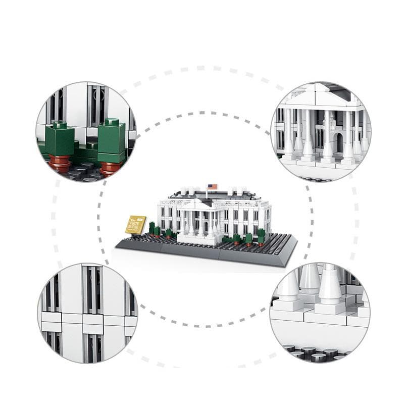 LEGO MOC White House | 803pcs - Brick Car Merchant