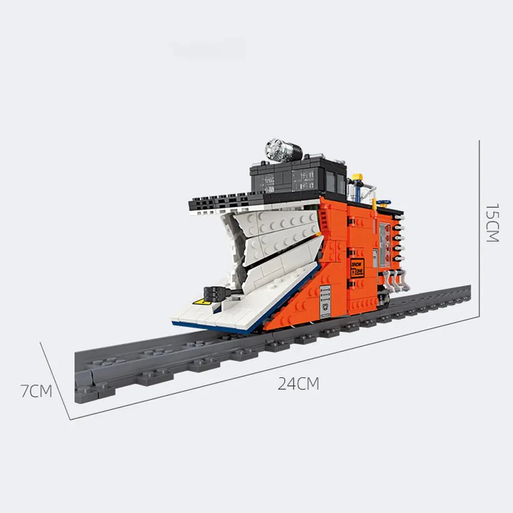 LEGO MOC Rail Snowplow Train | 945pcs - Brick Car Merchant