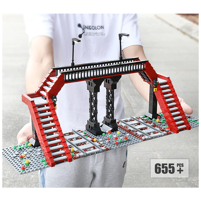 Brick MOC Railway Crossing | 654pcs - Brick Car Merchant