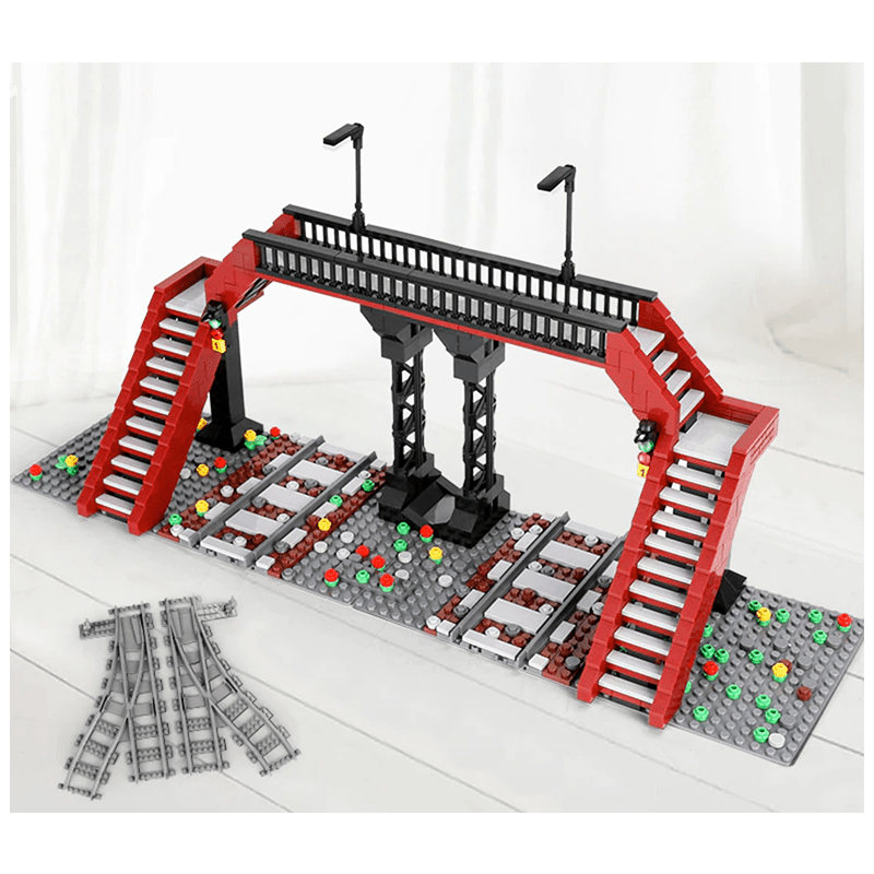 Brick MOC Railway Crossing | 654pcs - Brick Car Merchant