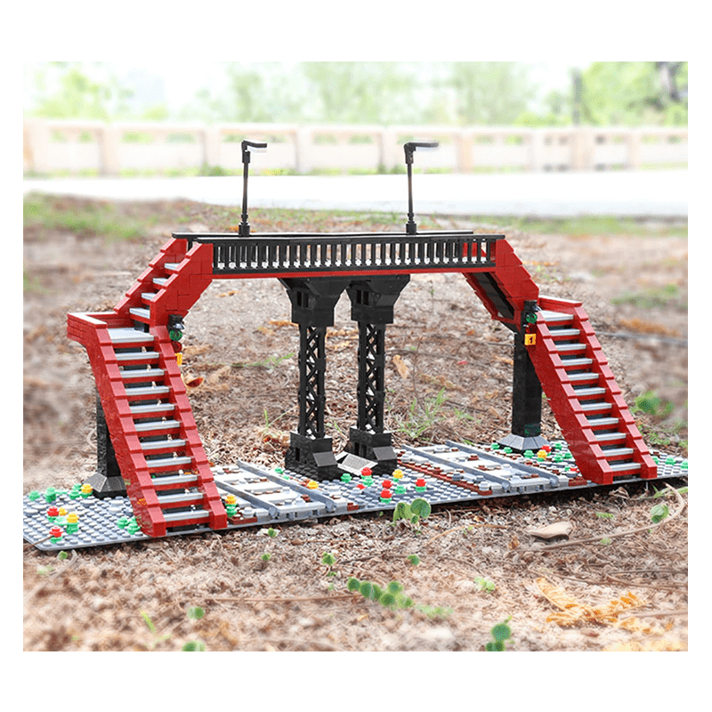 Brick MOC Railway Crossing | 654pcs - Brick Car Merchant