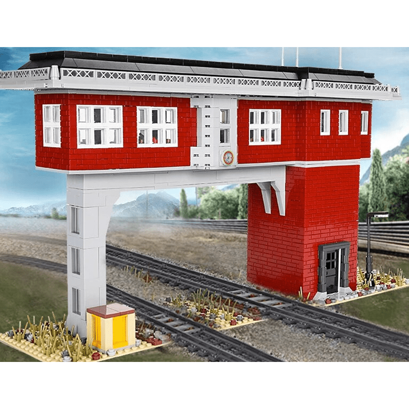 Brick MOC Railway Signal Station | 1808pcs - Brick Car Merchant