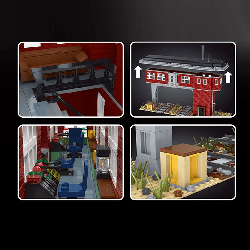 Brick MOC Railway Signal Station | 1808pcs - Brick Car Merchant