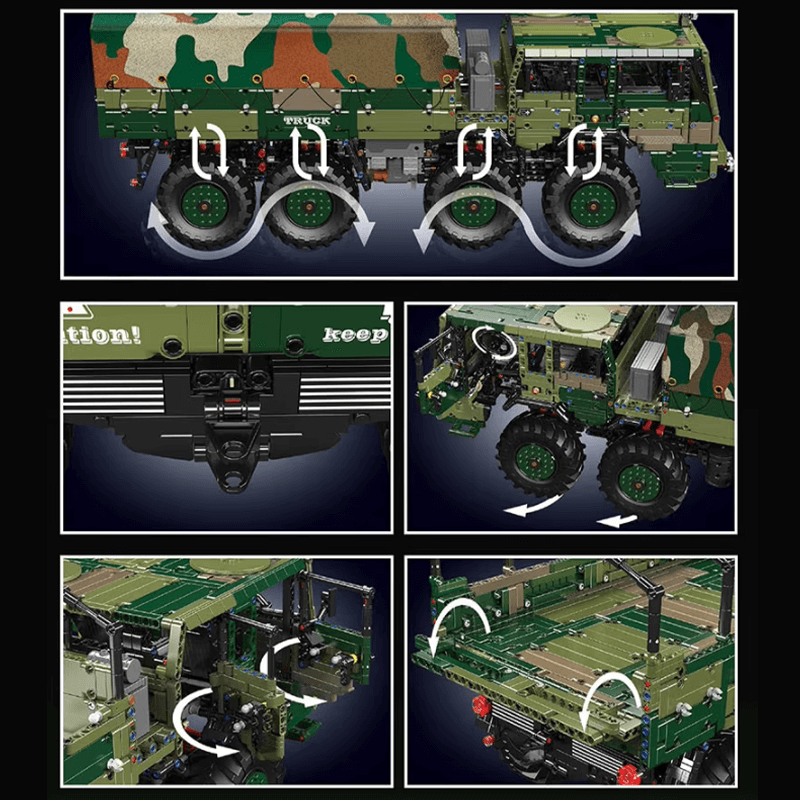 LEGO MOC RC 4x4 Military Hauler | 4732pcs - Brick Car Merchant