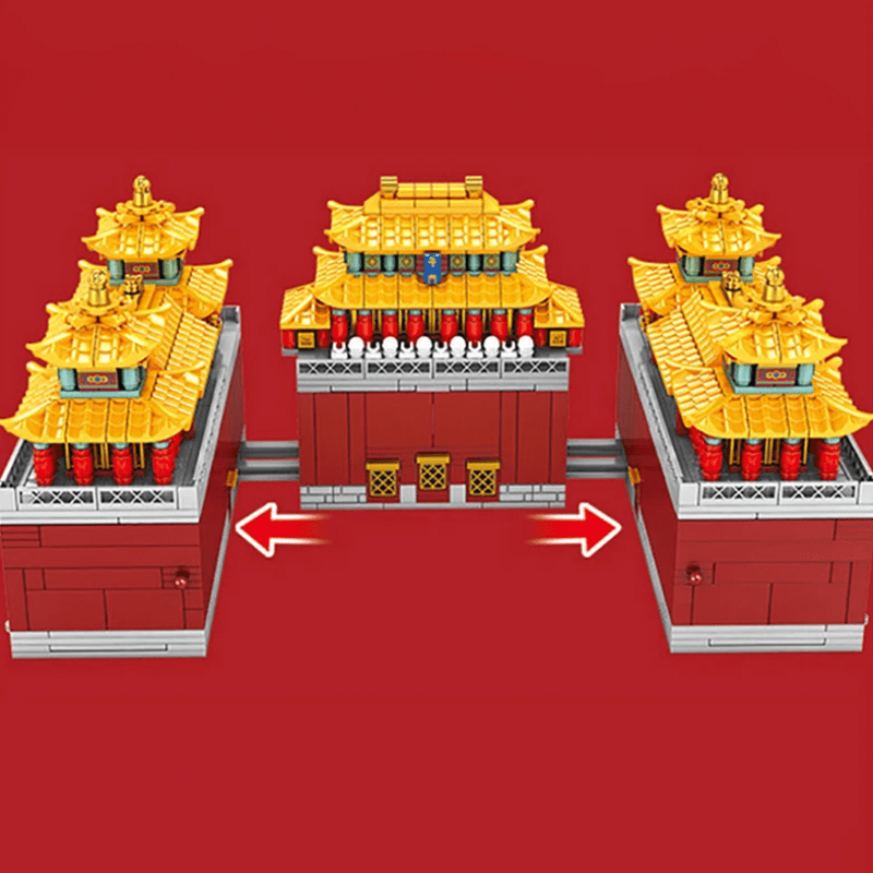 Brick MOC Red Dragon Palace | 1904pcs - Brick Car Merchant