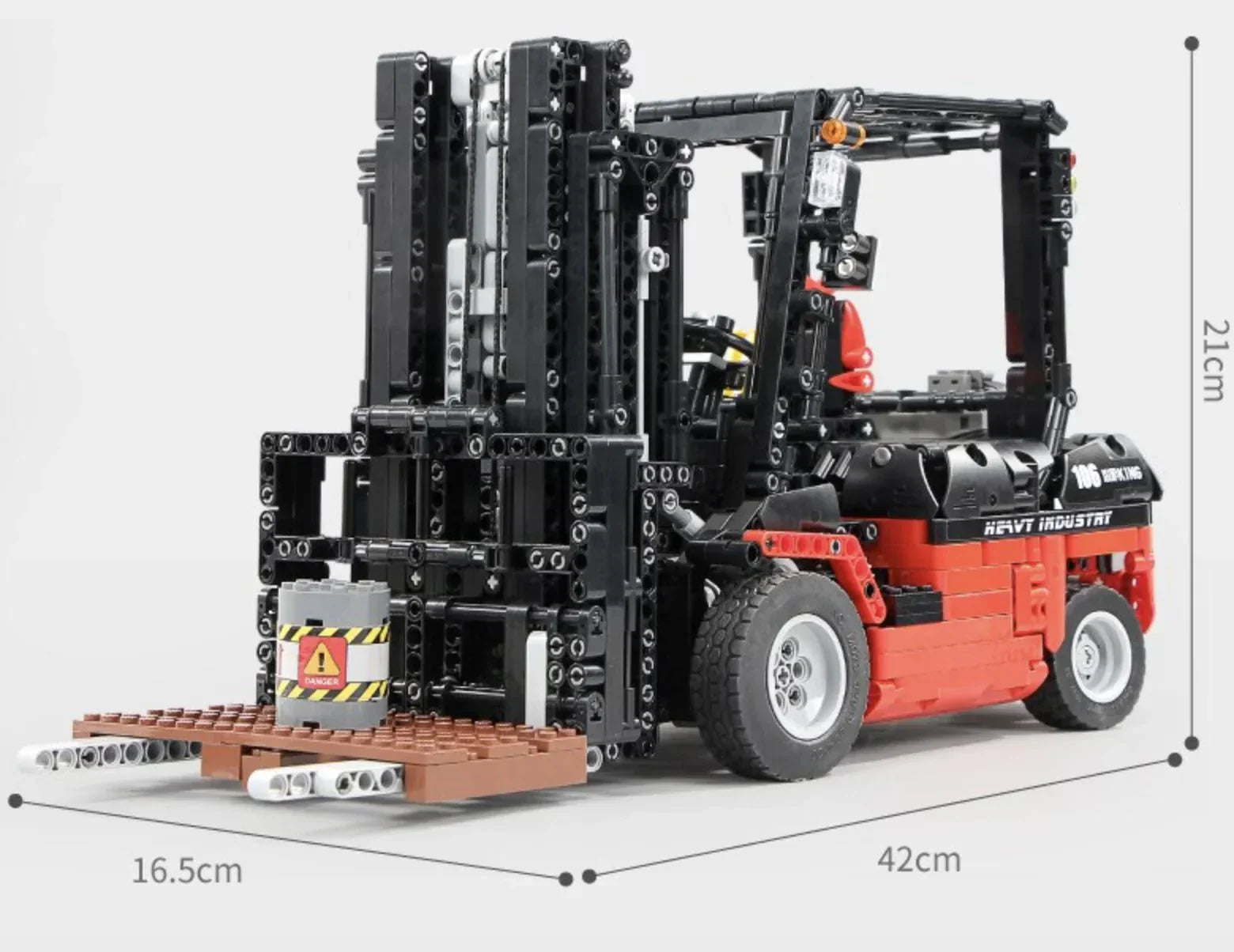 LEGO MOC RC Industrial Forklift | 1719pcs - Brick Car Merchant