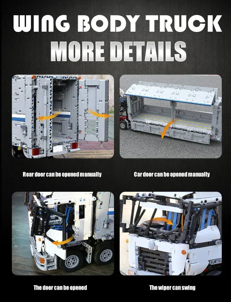 LEGO MOC RC Wing-Body Cargo Truck | 4166pcs - Brick Car Merchant