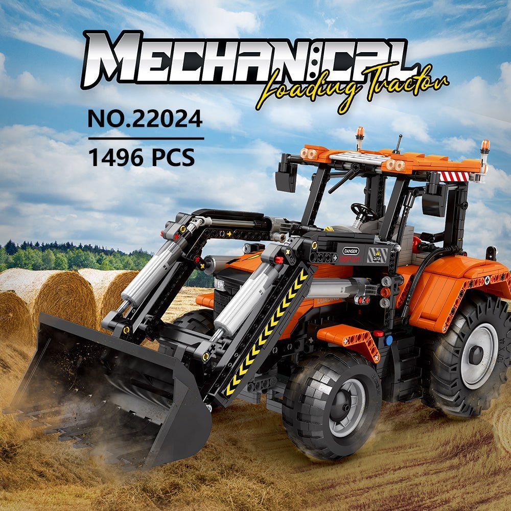 LEGO MOC Remote Controlled Loading Tractor | 1496pcs - Brick Car Merchant
