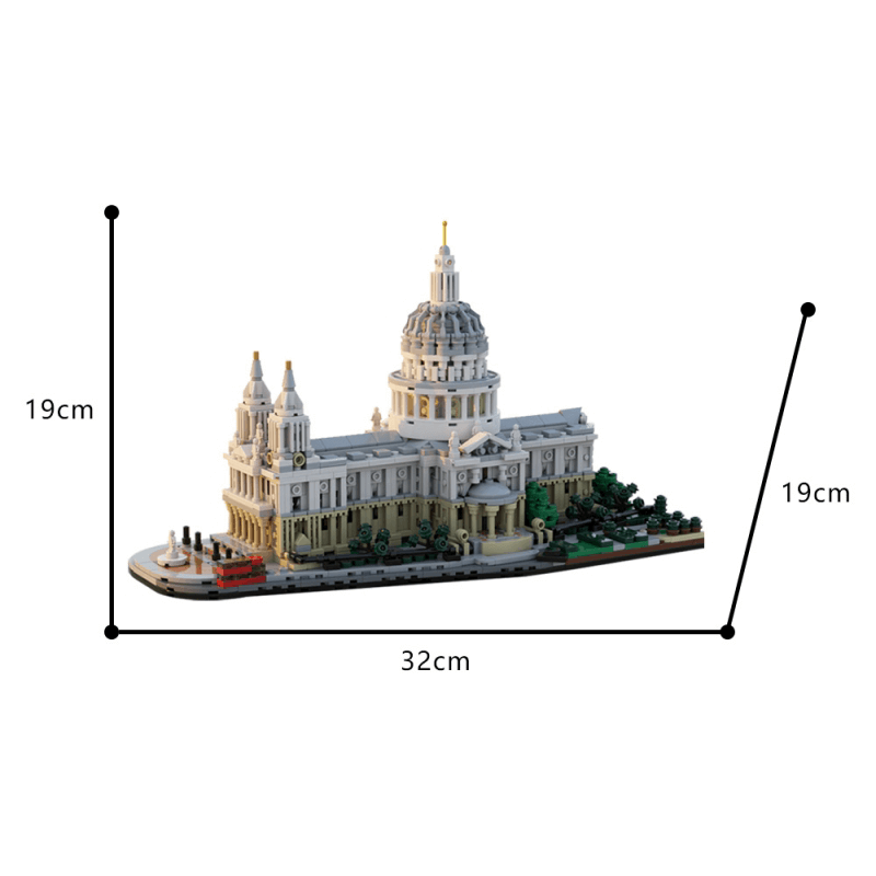 Brick MOC Saint Pauls Cathedral 1:800 | 2148pcs - Brick Car Merchant